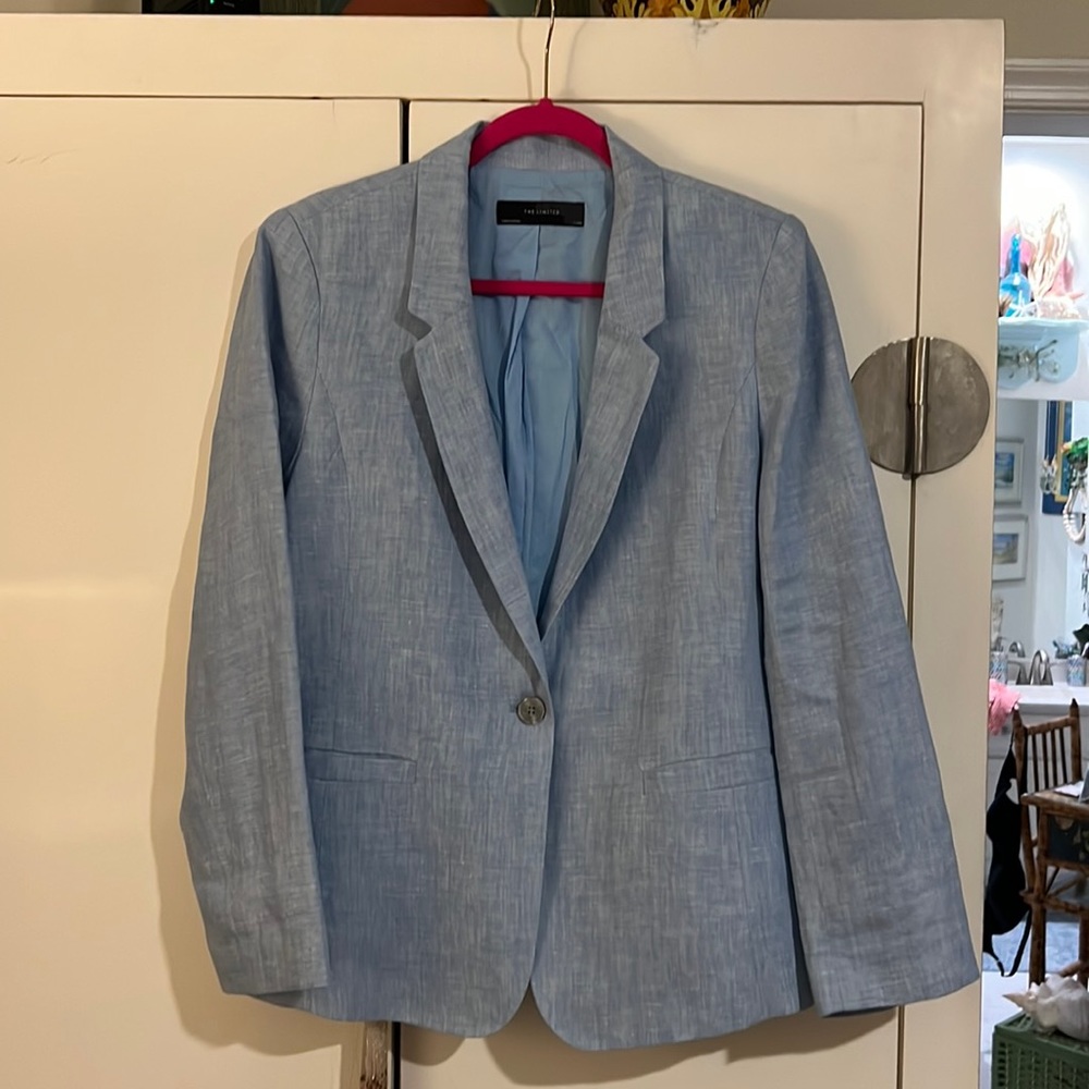 Baby Blue Linen Blazer